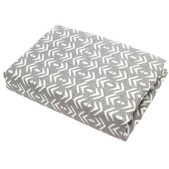 Grey Triangle Double Bed Cover 94x102"