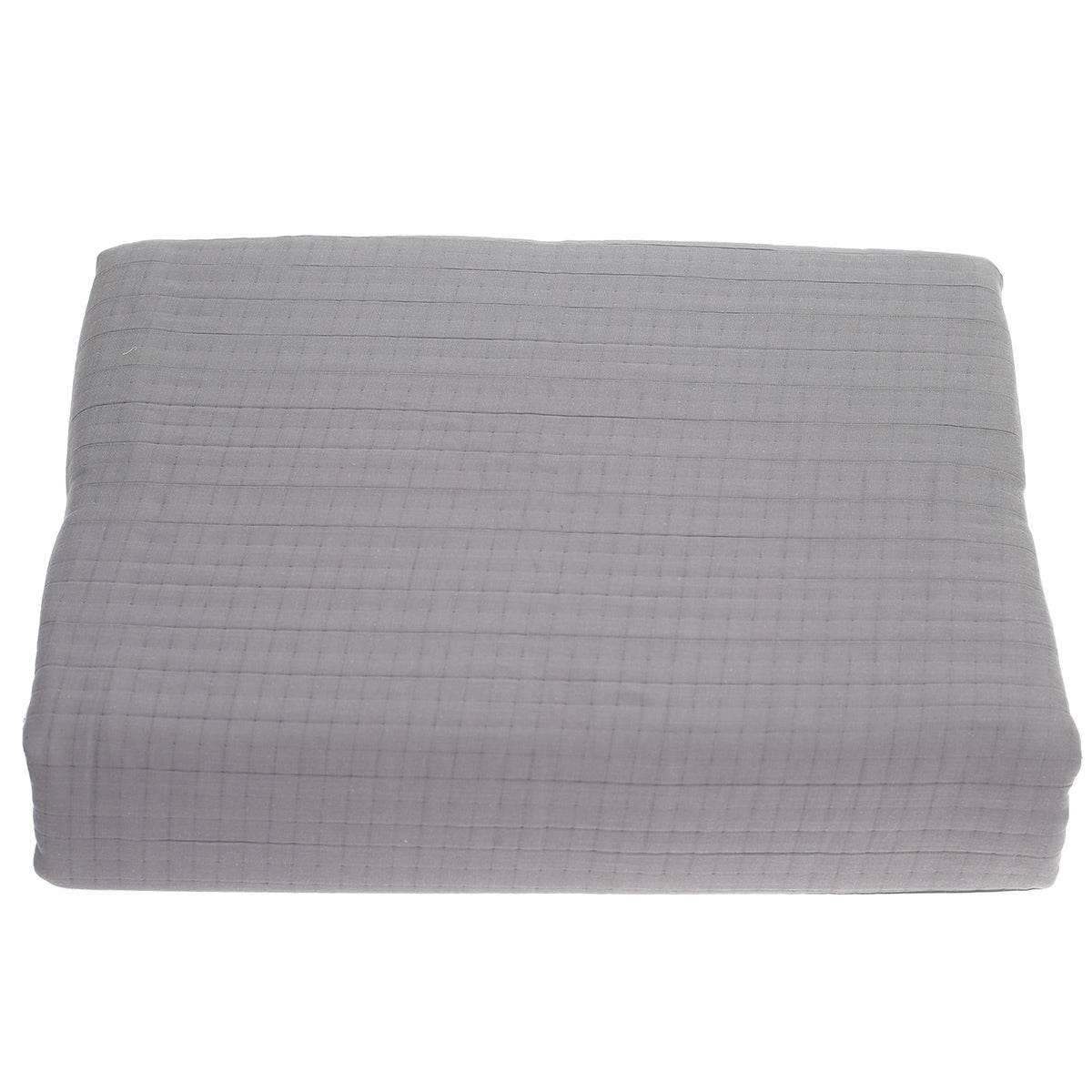 Grey Stripe Double Bed Cover 94x102