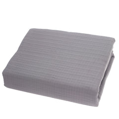 Grey Stripe Double Bed Cover 94x102