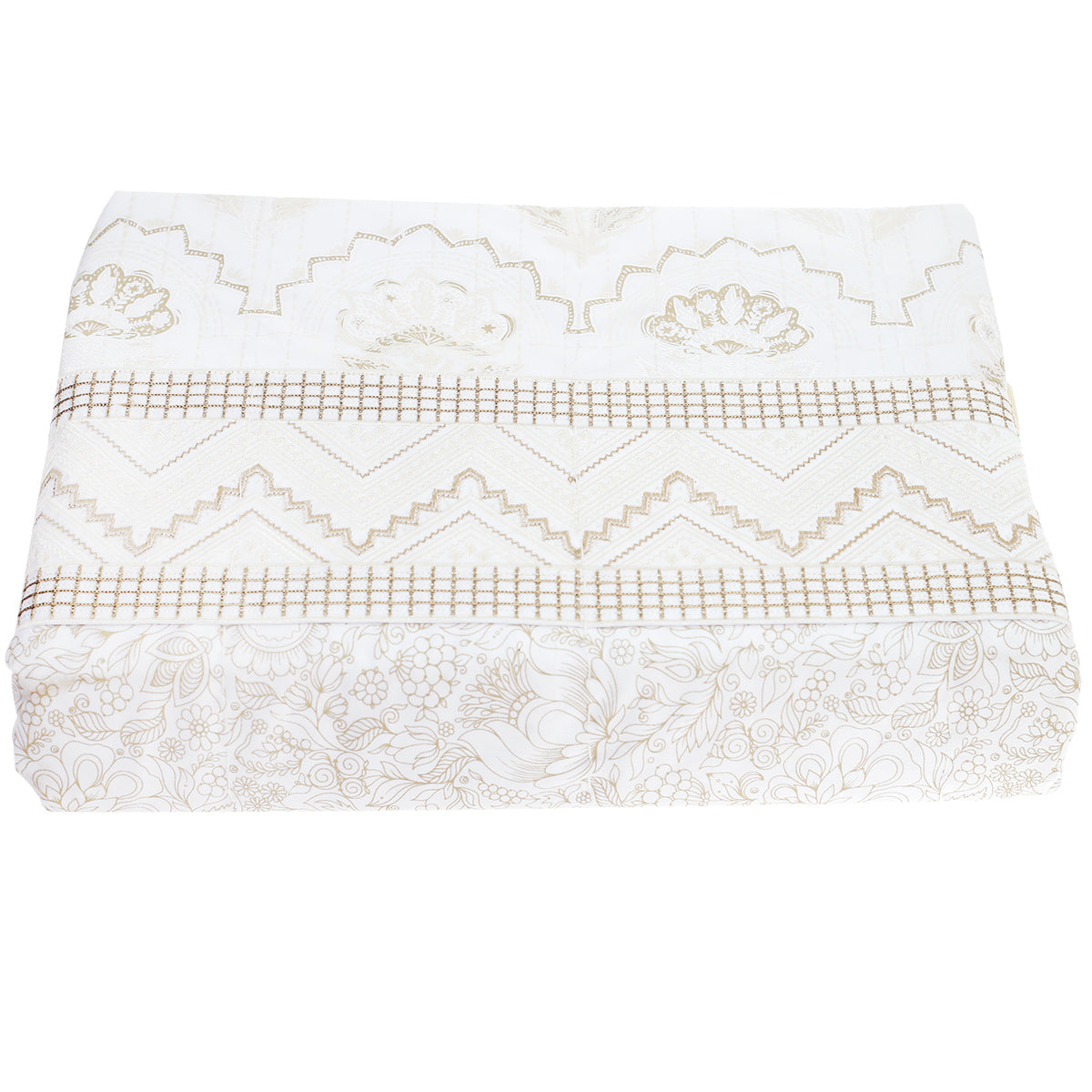 White Textures Bed Covers 94x102 Kashmir