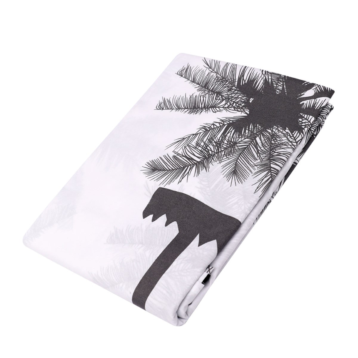 Plam Tree Greyscale Double Bed Sheet
