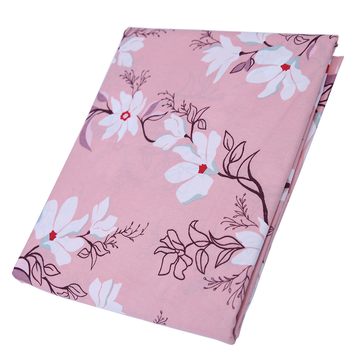 Floral Bail Pink Double Bed Sheet