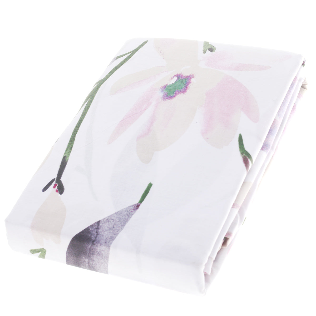 Green Tulip Double BedSheet 96x102© - Habitt