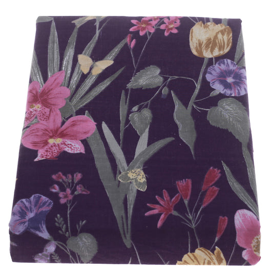 PURPLE TROPICS DOUBLE BED SHEET 96X102"