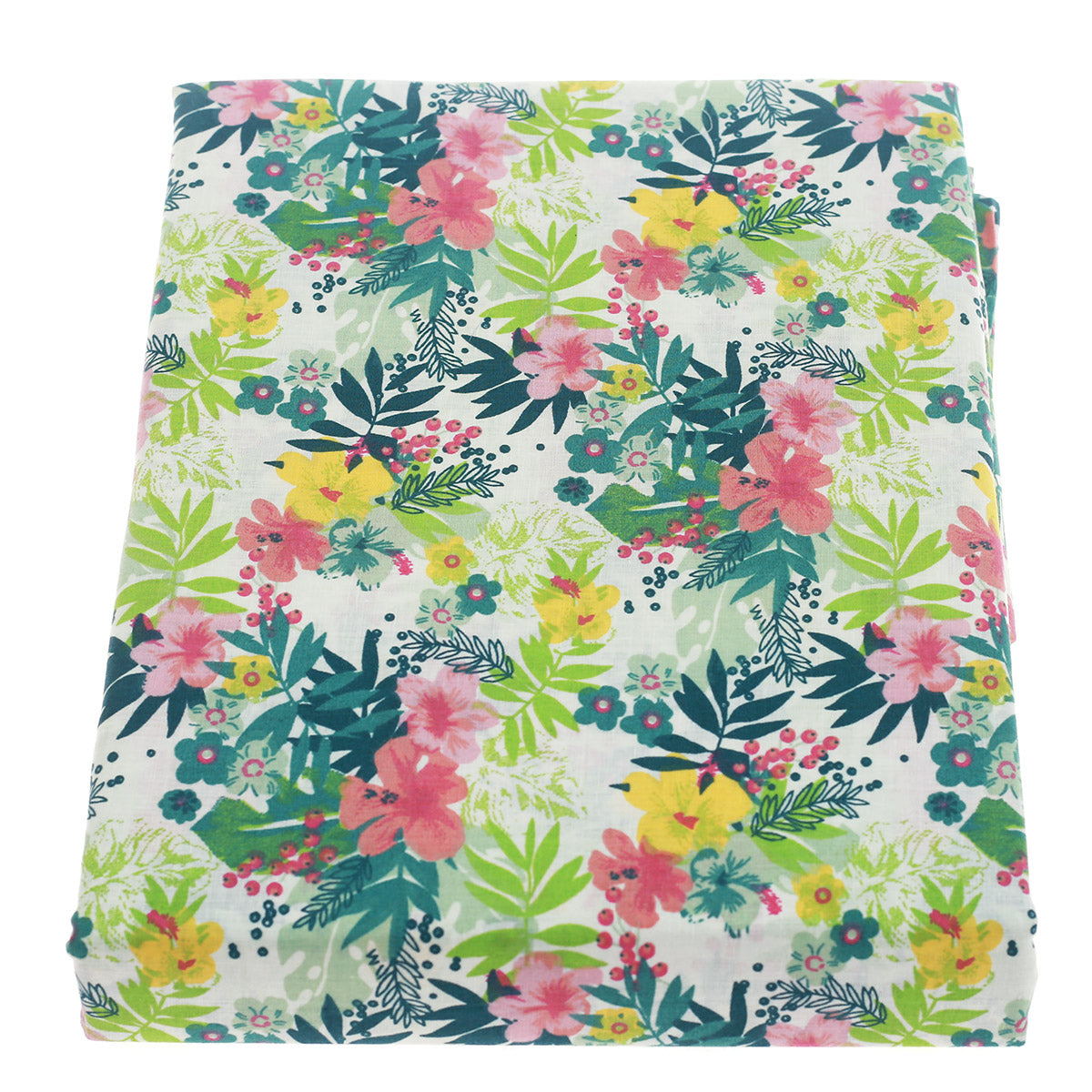 TROPICAL FOLIAGE DOUBLE BED SHEET 96X102"