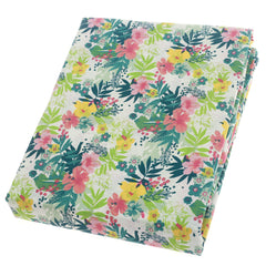 TROPICAL FOLIAGE DOUBLE BED SHEET 96X102"