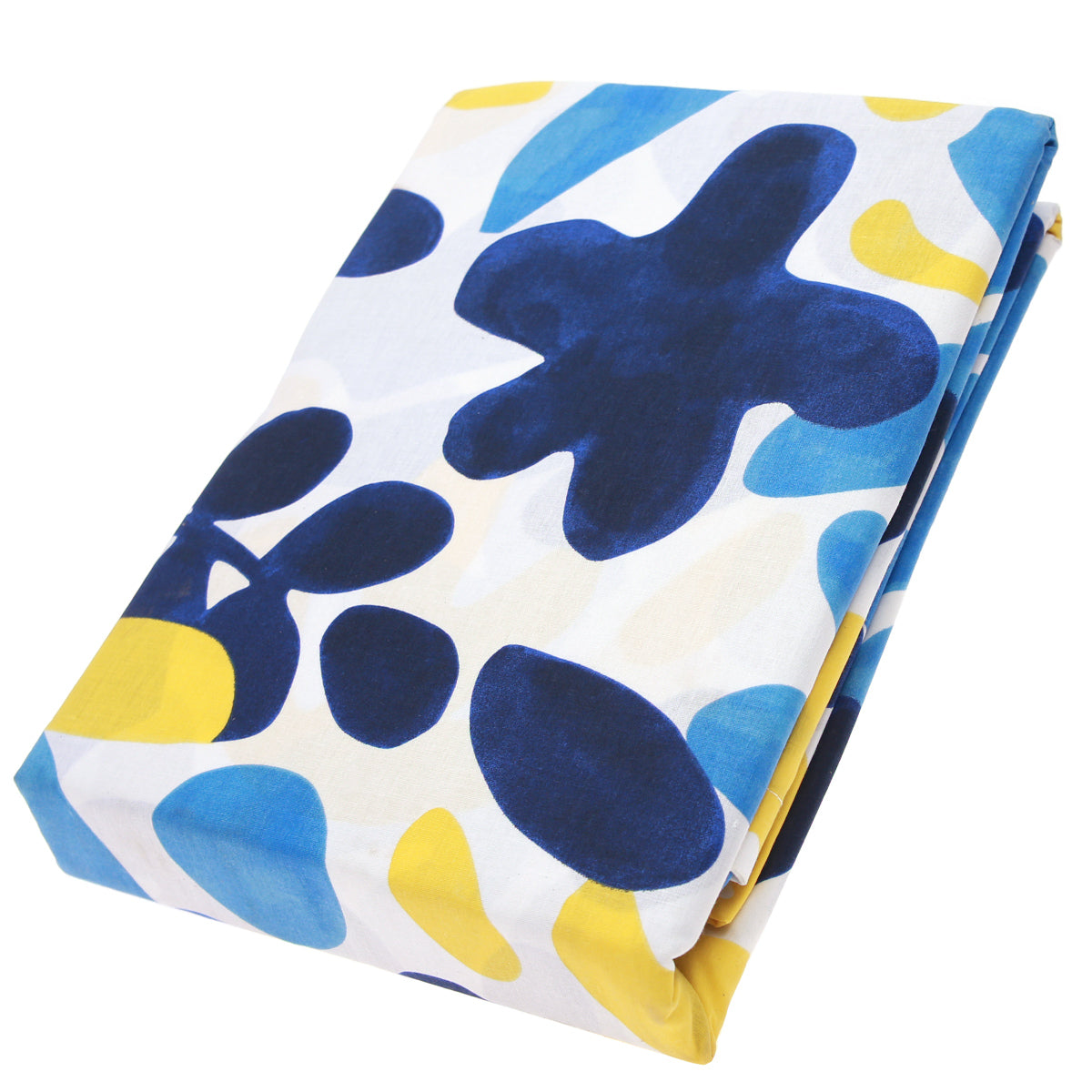 Blue Yellow Leaf Double Bedsheet 96x102" ©