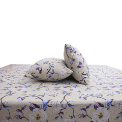 Blue Florals Double Bed Sheet 90x94E-Com