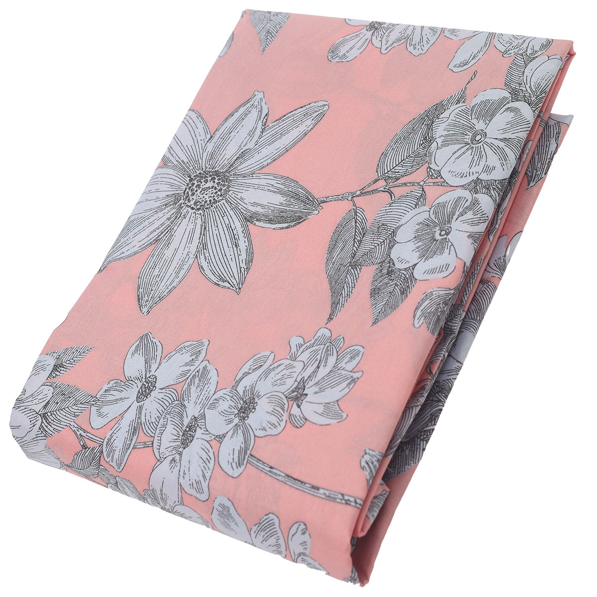 Pink Floral Double Bed Sheet 90x94