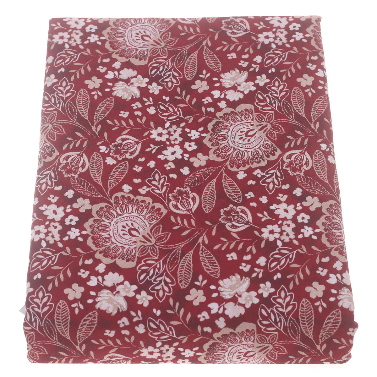 MAROON FLORALCotton Percale96X102