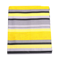 Grey & Yellow Stripe Double Bed Sheet - Habitt