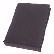 CharCoal Grey Stripe Satin Double Bed Sheet 96x102 - Habitt