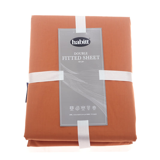 Orange Double Fitted Sheet 72x78"(P) - Habitt