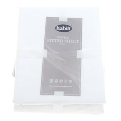 White Double Fitted Sheet 72x78"(P)