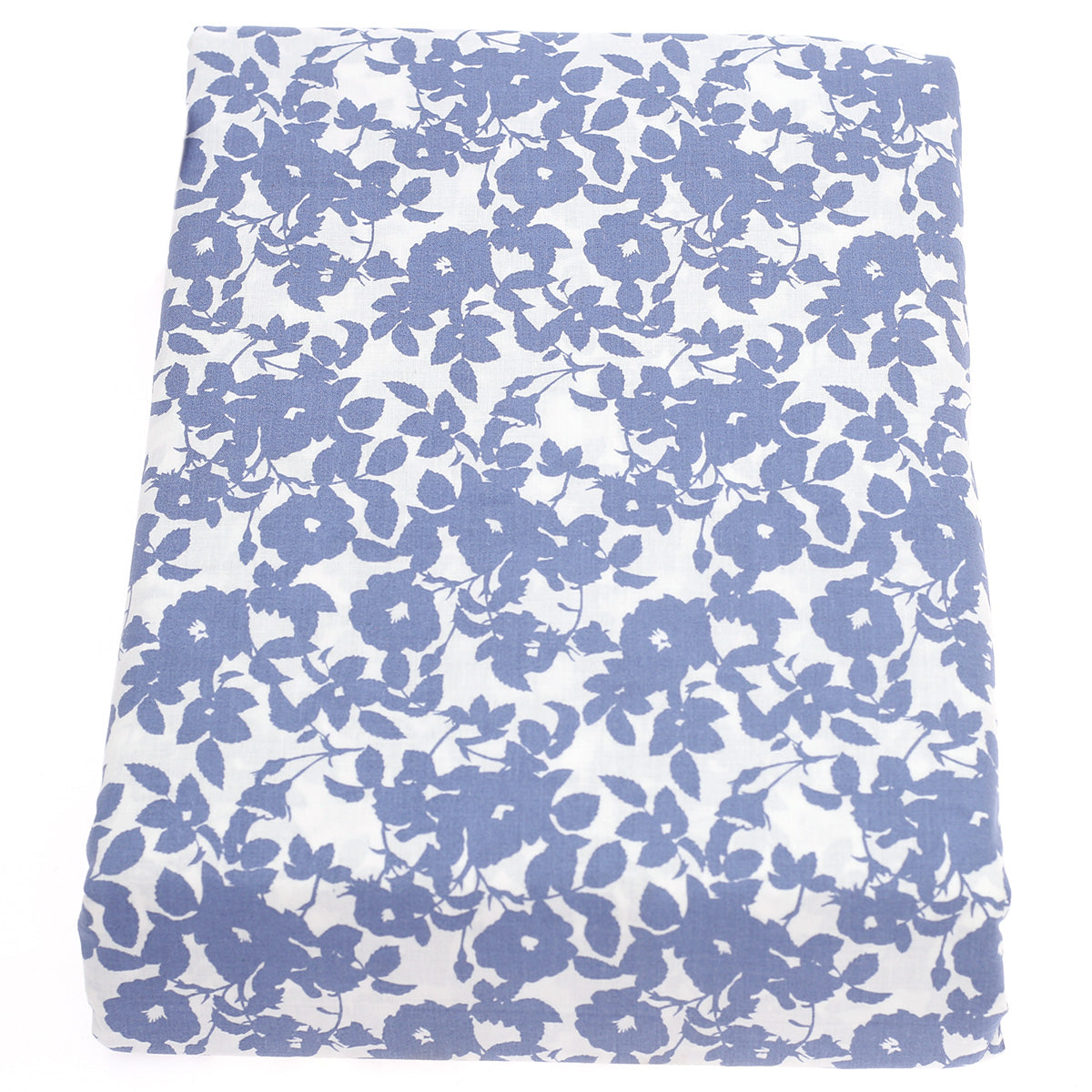 Monochrome Blue Floral Double QuiltCover