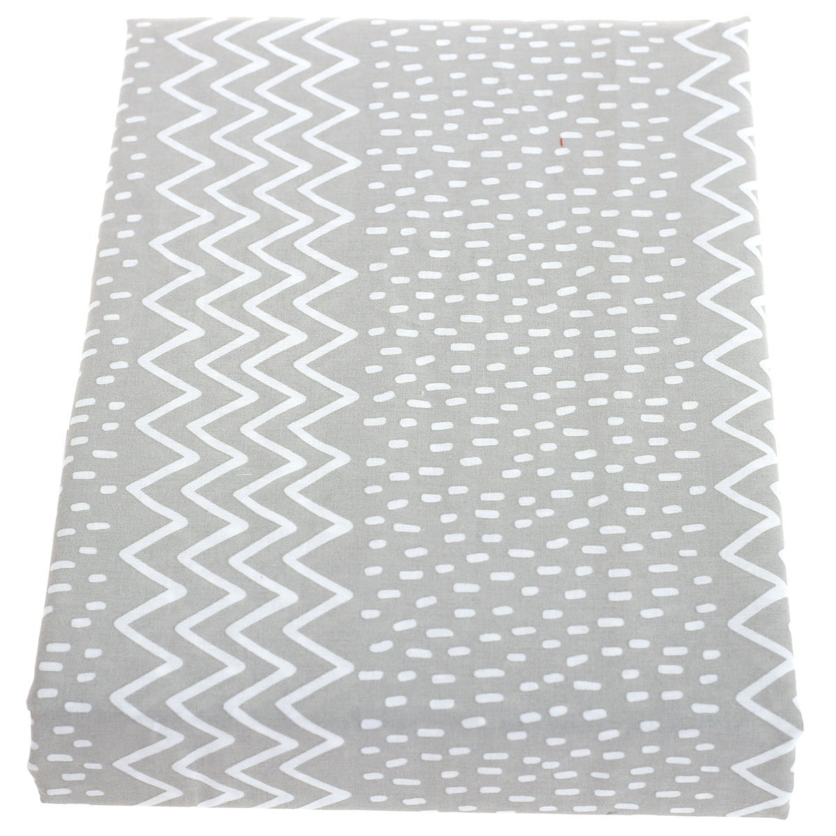 White Chevron Single Bed Sheet 68x96"