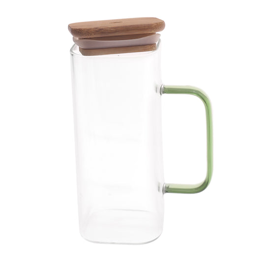 Square Straw Mug –  Wooden Lid