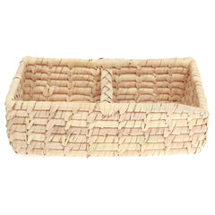 BASKET PALM LEAF & STRAW L8X W4.5XH3INCH