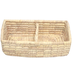 BASKET PALM LEAF & STRAW L8X W4.5XH3INCH