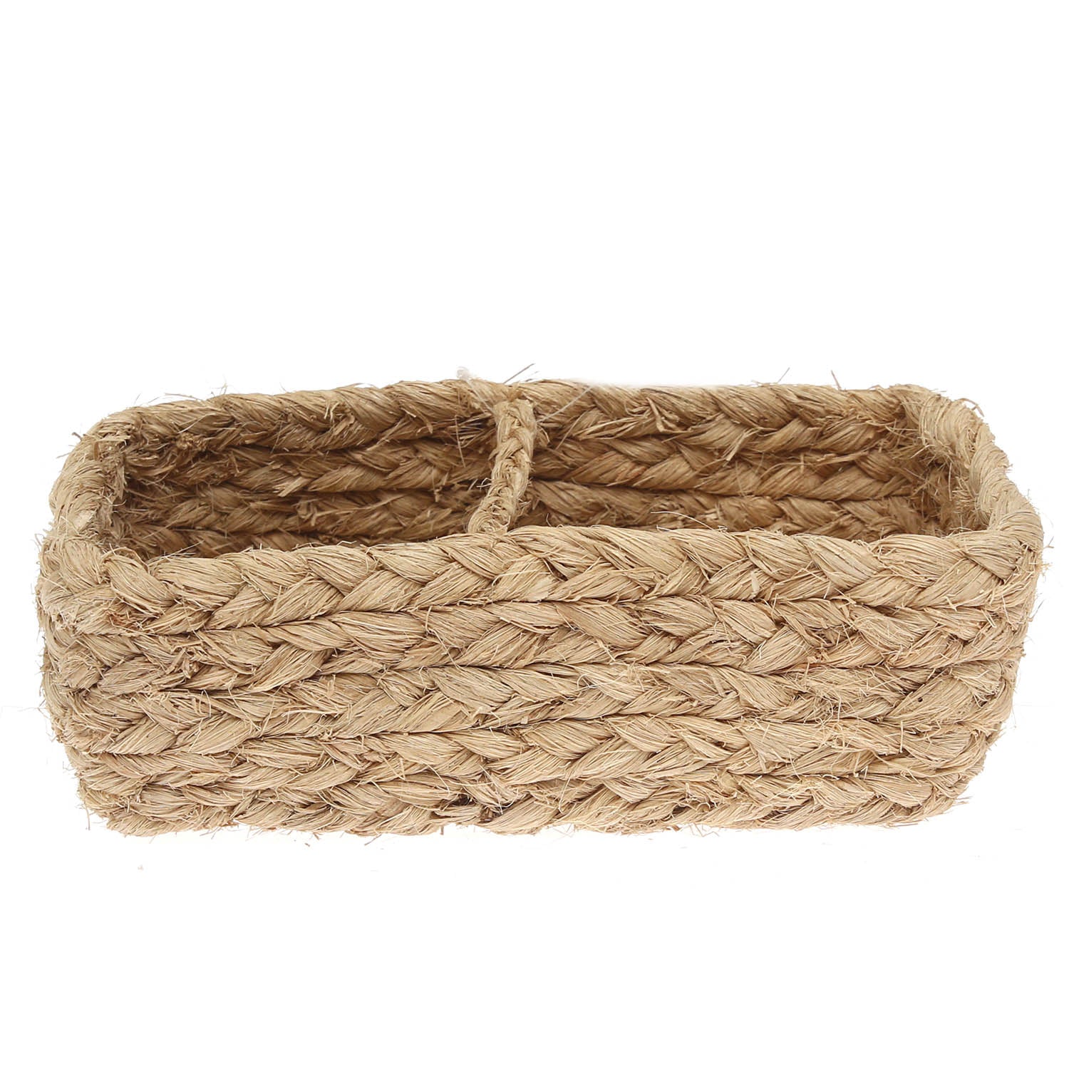Banana Fiber Storage Basket – Handwoven Natural Organizer (L8 x W4.5 x H3 inch) - Habitt