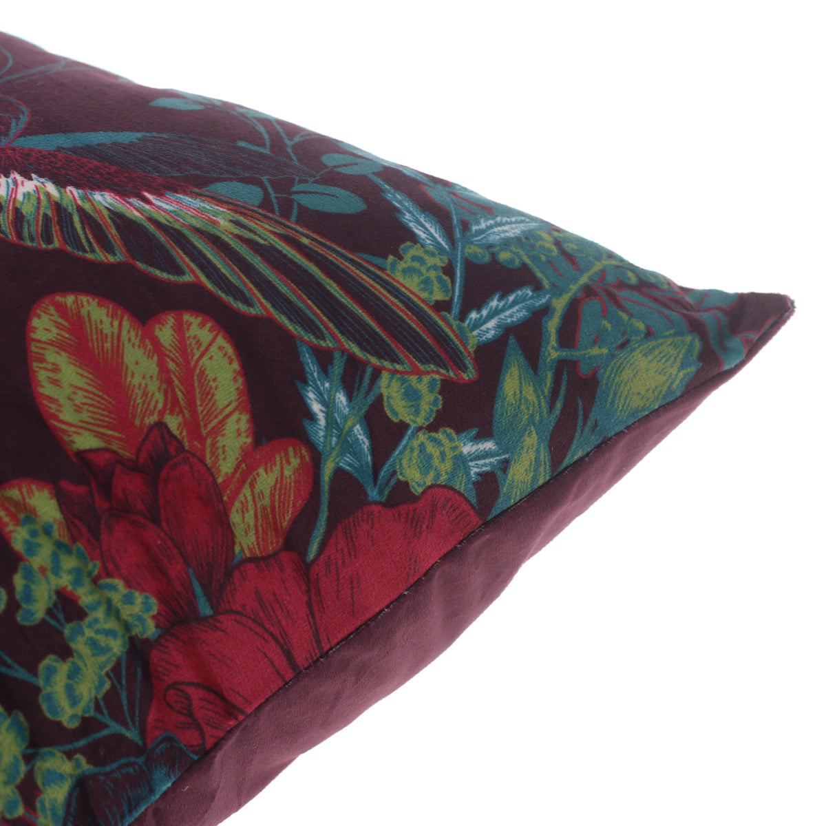 Floral Wine Cushion Cover 18x18"