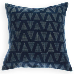 Blue Triangles Cushion Cover 20x20