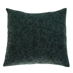 Olive Floral Cushion Cover 18x18"