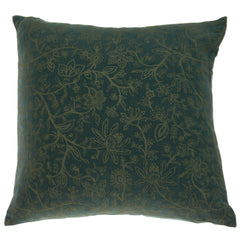 Olive Floral Cushion Cover 18x18"