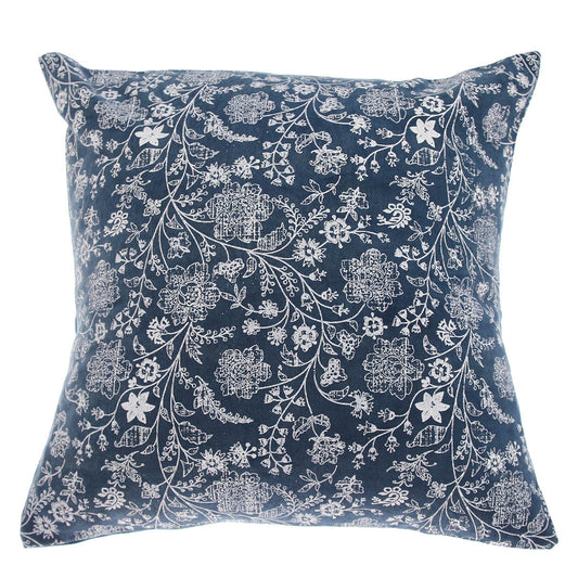 Blue Floarl Cushion Cover 18x18" - Habitt