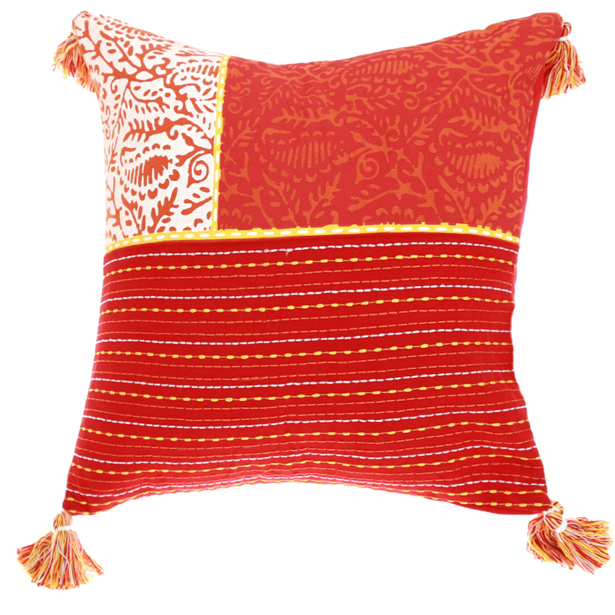Patch Kantha Cushion Cover 18"x18"
