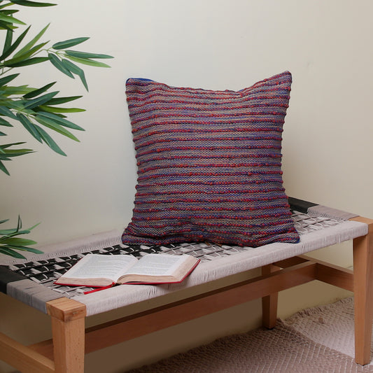 Textured Jute Cushion Cover 18x18" - Habitt