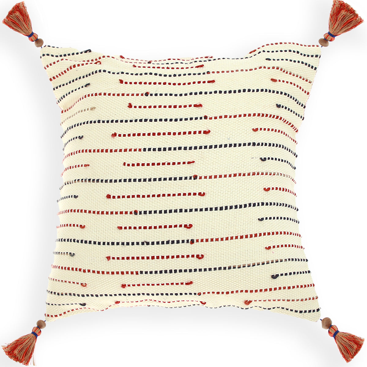 Mystic White Patterns Cushion Cover 18x18"