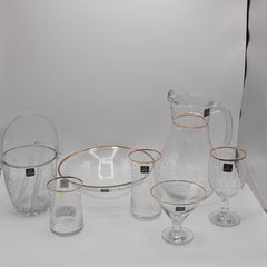 Luxurious Monte Carlo Crystal Drinkware Cool Set - 28 Pcs