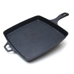 Skillet 11 In (28CM) Square, Cast Iron, Pre-Seasoned