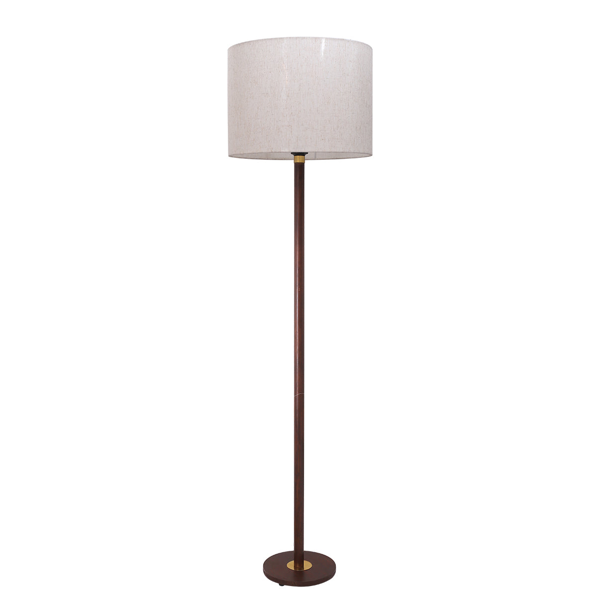 Wooden plain Brass Floor Lamp ....