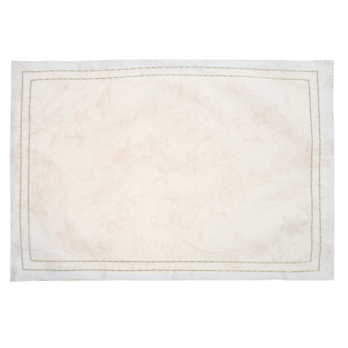 Beige Floral Garden Placemat 13x19 WCC