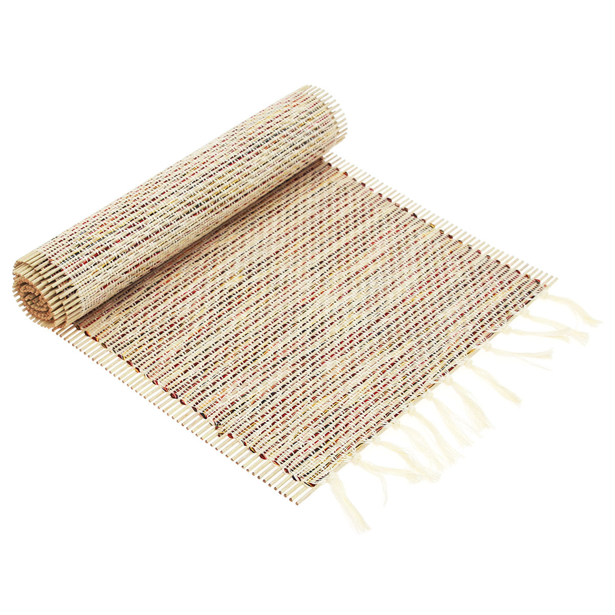 Multi Beige Bamboo Runner 13x45"