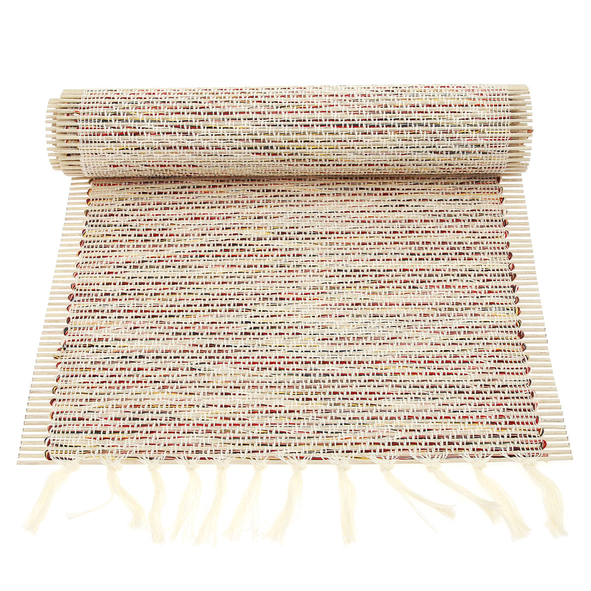 Multi Beige Bamboo Runner 13x45"