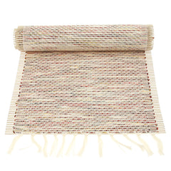 Multi Beige Bamboo Runner 13x45"