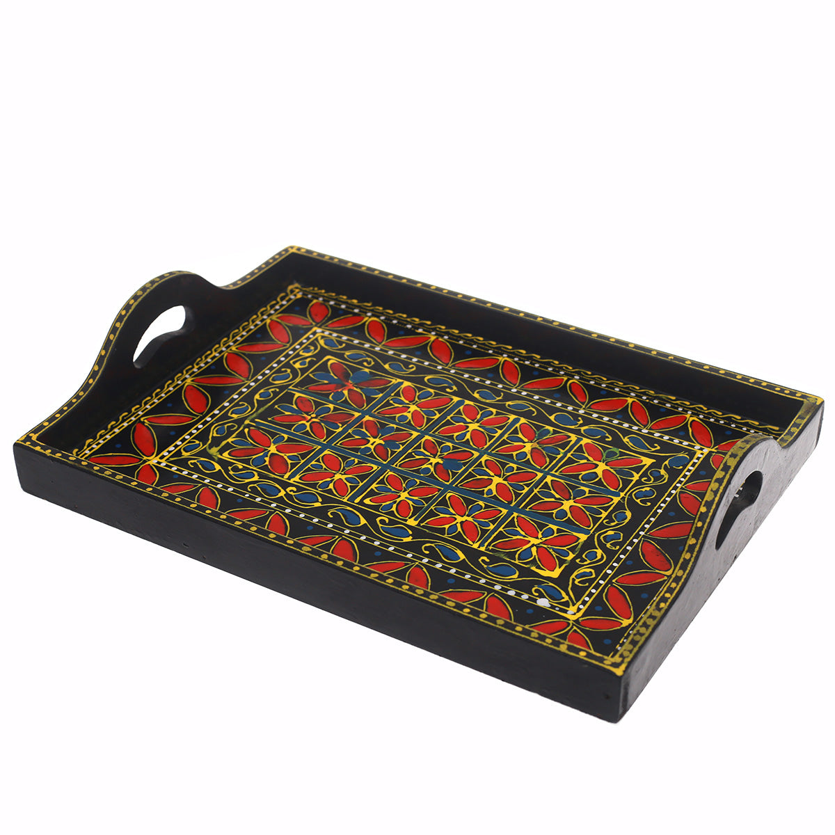 TRAY L.WOOD.MULTICOLOUR..