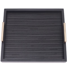 Breeze Wooden Tray (O) Gold Handle