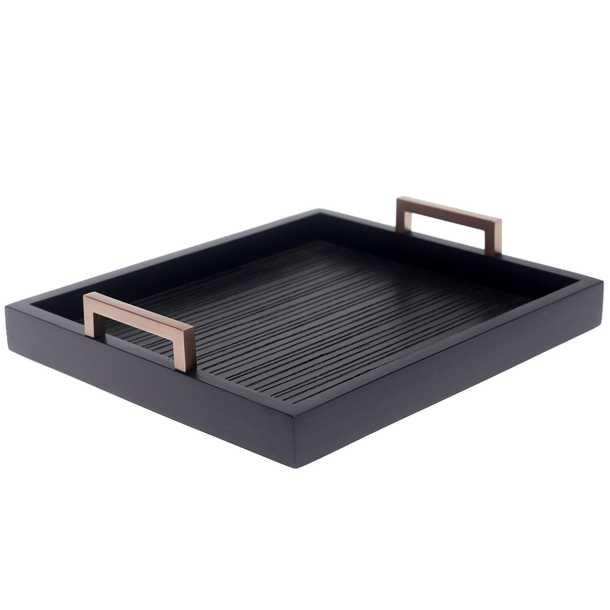 Breeze Wooden Tray (O) Gold Handle