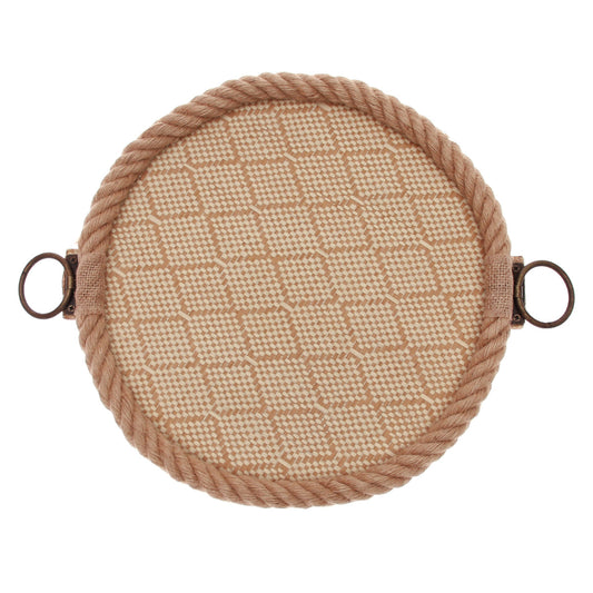 Round Tray Brown L 7631-2 - Habitt