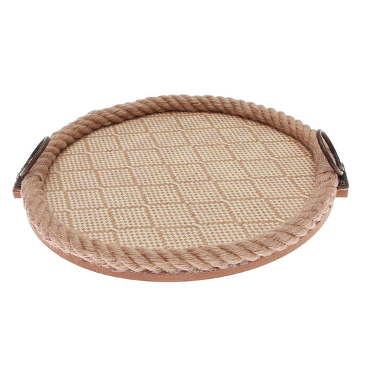 Round Tray Brown L 7631-2 - Habitt