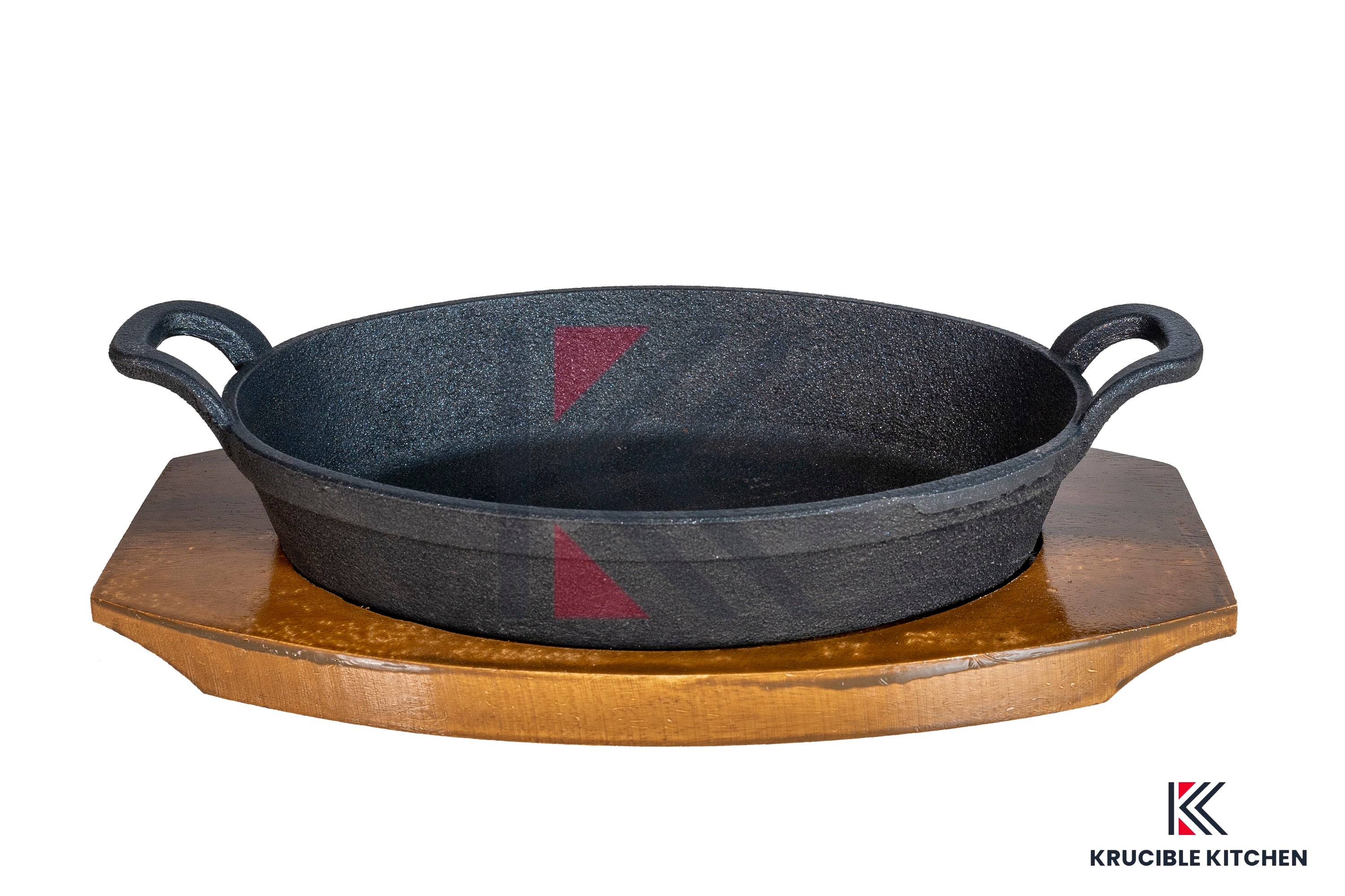 Krucible Kitchen Cast Iron Sizzler 9" Hotplate Naturally Non Stick Seasoned