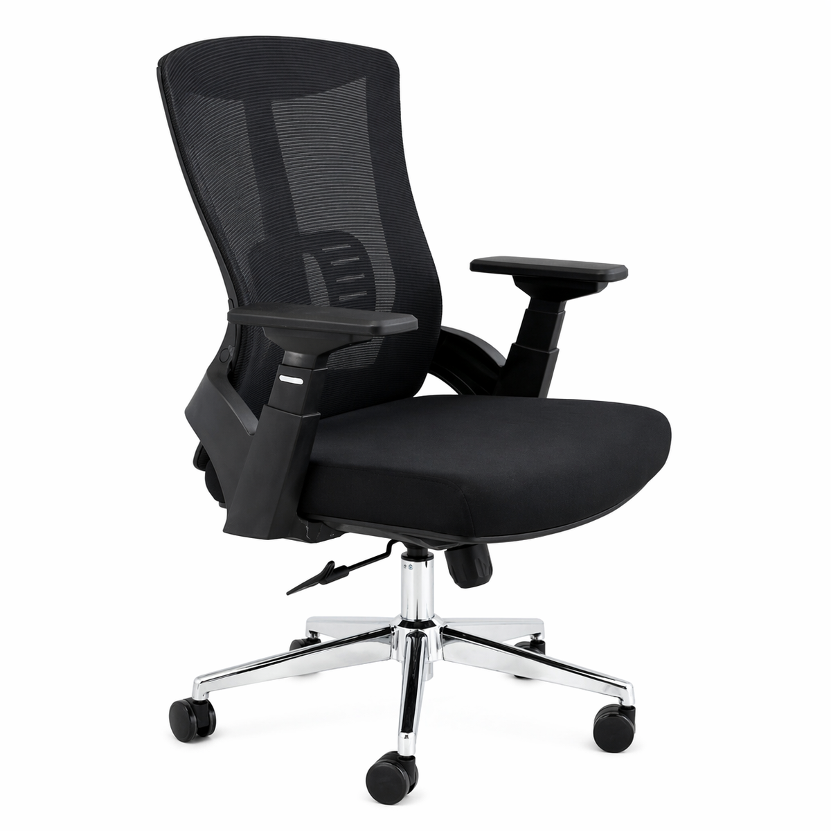 Elevate Pro Executive Office Chair – Ergonomic Mesh Back with Adjustable Armrests & Cushioned Fabric Seat - Habitt