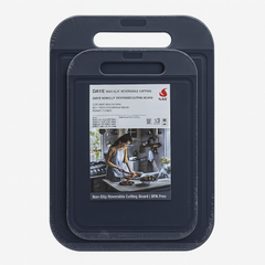 Black Cutting Board Set – Large, Medium & Small (40x27cm, 35x23cm, 29x20cm)