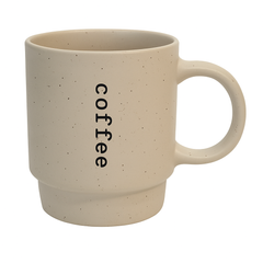 450ML Coffee Print Ceramic Mug – Black, Beige & Brown Variants