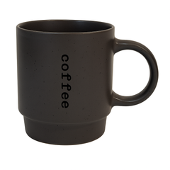 450ML Coffee Print Ceramic Mug – Black, Beige & Brown Variants