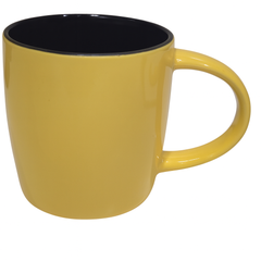 380ML Contrast Interior Ceramic Mug – Red, Yellow & Blue, Yellow & Black, White Variants